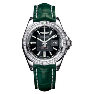Breitling Galactic 41 Stainless Steel / Diamond / Trophy Black / Croco