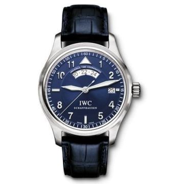 IWC Schaffhausen Pilot's Watch Spitfire UTC Stainless Steel / Silver / Strap