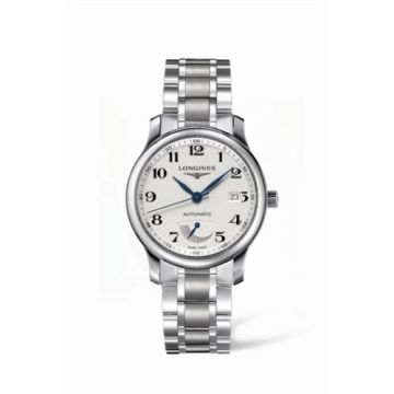 Longines Master Collection 38.5mm Power Reserve Stainless Steel / Silver-Arabic / Bracelet