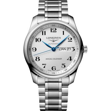 Longines Master Collection 40mm Annual Calendar Stainless Steel / Silver-Arabic / Bracelet