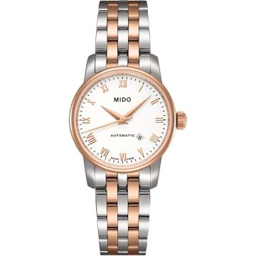 Mido Baroncelli Tradition Lady Stainless Steel - Rose Gold / White / Bracelet