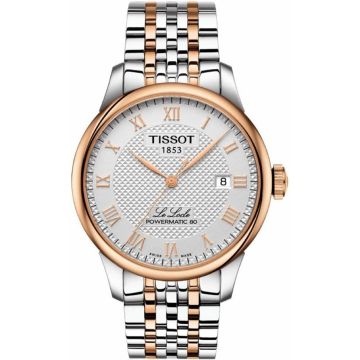 Tissot Le Locle Powermatic 80 39.3 Stainless Steel / Rose Gold PVD / Silver / Bracelet