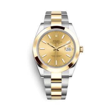 Rolex Datejust 41 Rolesor Yellow Smooth / Oyster / Champagne