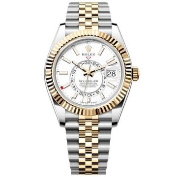 Rolex Sky-Dweller Stainless Steel - Yellow Gold / White / Jubilee