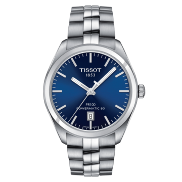 Tissot PR 100 Powermatic 80 39 Stainless Steel / Blue / Bracelet