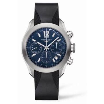 Longines GrandeVitesse Chronograph Blue Rubber