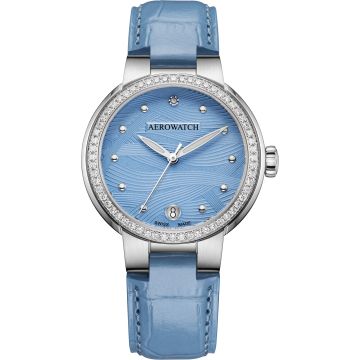 Aerowatch Harmonie Lady Automatic Diamonds Blue 35mm