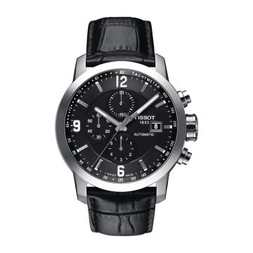 Tissot PRC 200 Automatic Chronograph Black Leather