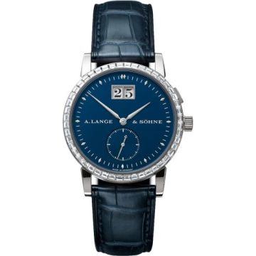 A. Lange & Söhne Saxonia Big Date White Gold - Baguette / Blue
