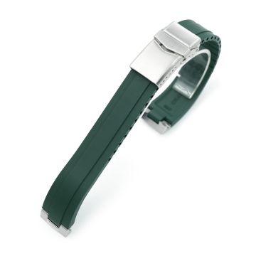 Crafter Blue - MX03-813 Green FKM Rubber Strap With End Links For Seiko Speedtimer SSC813 - 10mm