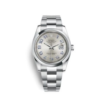 Rolex Datejust 36 Stainless Steel Domed / Oyster / Silver Arabic