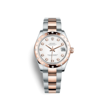 Rolex Datejust 31 Rolesor Everose Domed Diamond / Oyster / White Diamond