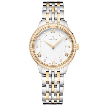 Omega De Ville Quartz 30 Stainless Steel - Yellow Gold - Diamond / White / Bracelet