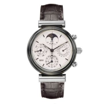 IWC Schaffhausen Da Vinci Perpetual Black Ceramic / White Gold / White / English