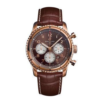 Breitling Aviator 8 B01 Chronograph 43 Red Gold / Bronze / Alligator / Pin