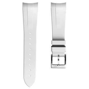 WatchGecko Premium Rubber Watch Strap to fit Tudor Black Bay 41mm -  White - 22mm
