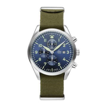 Laco Chronographs Atlanta / Stainless Steel / Blue