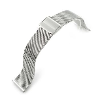Superfine Quick Release Polished Mesh Watch Band 18mm 19mm 20mm 22mm - 19mm