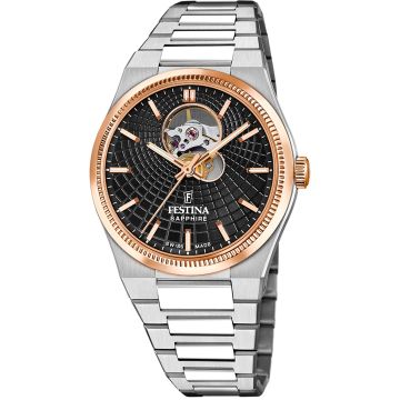 Festina Swiss Rivé Open Heart 40 Bicolour / Black