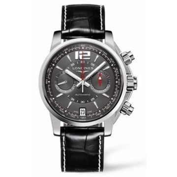 Longines Admiral Chronograph Grey Leather