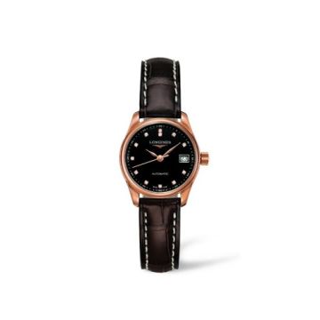 Longines Master Collection Date 25.5 Pink Gold / Black