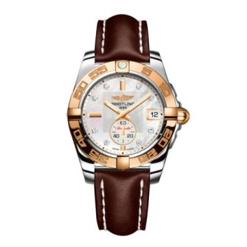 Breitling Galactic 36 Automatic Stainless Steel / Rose Gold / Pearl Diamond / Calf