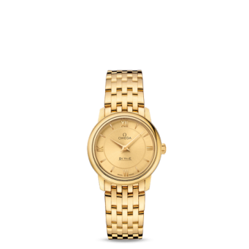 Omega De Ville Prestige Quartz 27.4 Yellow Gold / Champagne / Bracelet