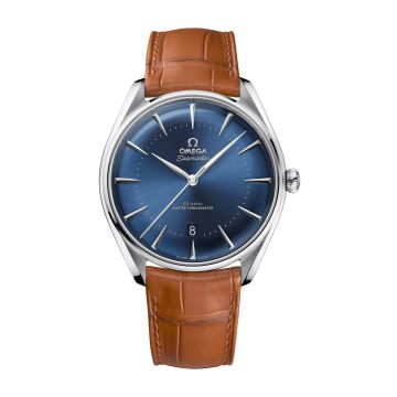 Omega Seamaster Master Co-Axial 39.5 Moscow Edition Stainless Steel / Blue / Alligator