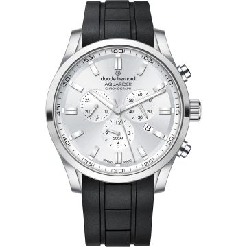 Claude Bernard Aquarider Chronograph 44 Silver / Black
