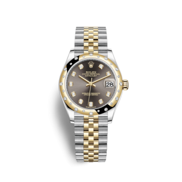 Rolex Datejust 31 Stainless Steel / Yellow Gold / Domed - Diamond / Grey - Diamond / Jubilee