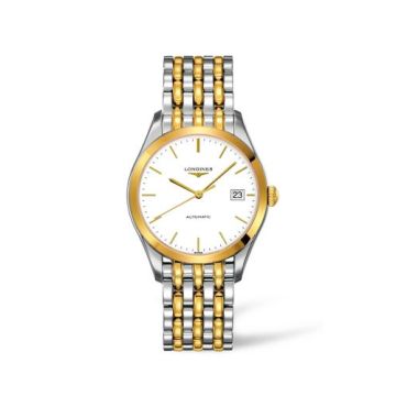 Longines La Grande Classique Automatic 36 Stainless Steel / Yellow Gold PVD / White