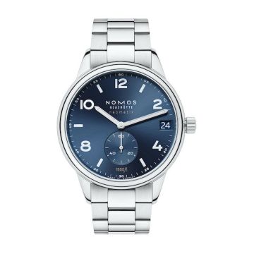Nomos Glashütte Club neomatik 42 date blue / bracelet