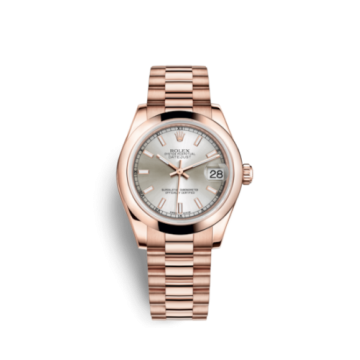 Rolex Datejust 31 Everose Domed / President / Silver