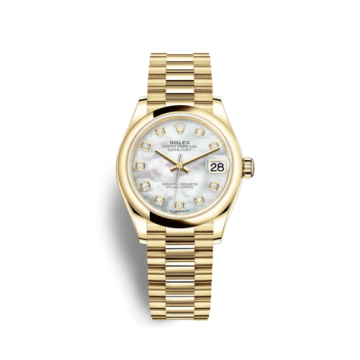 Rolex Datejust 31 Yellow Gold / Domed / MOP / President