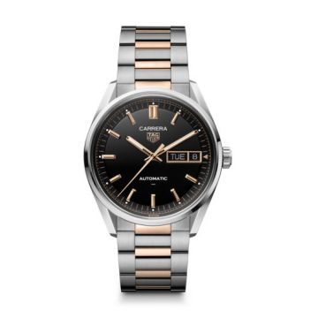 TAG Heuer Carrera Day Date Stainless Steel - Red Gold / Black / Bracelet