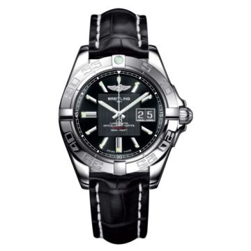 Breitling Galactic 41 Stainless Steel / Trophy Black / Croco