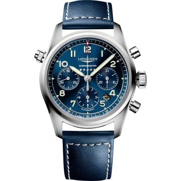 Longines Spirit Chronograph 42 Blue / Strap