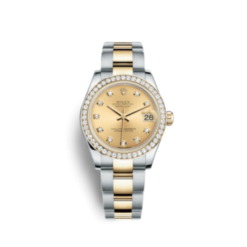 Rolex Datejust 31 Rolesor Yellow Diamond / Oyster / Champagne Diamond