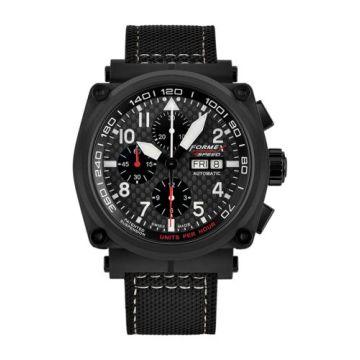 Formex Pilot Automatic Chronograph PVD / Carbon Fibre / Limited Edition / Calf