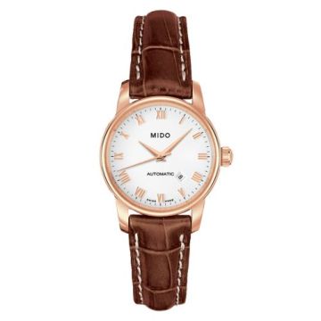 Mido Baroncelli Tradition Lady Rose Gold / White