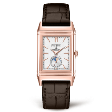 Jaeger-LeCoultre Reverso Tribute Calendar Pink Gold / Silver / Alligator