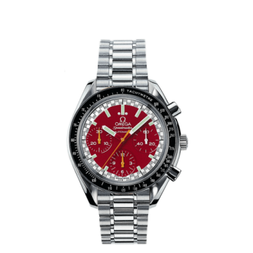 Omega Speedmaster Reduced Stainless Steel / Red / Bracelet / Schumacher