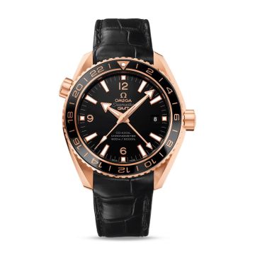 Omega Seamaster Planet Ocean 600M Co-Axial 43.5 GMT Red Gold / Ceragold / Alligator