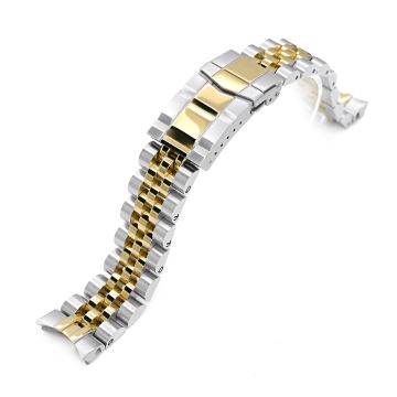 Angus-J Louis 20mm Two-Tone Stainless Steel Bracelet for Seiko Alpinist SARB017 SPB155 - 18mm