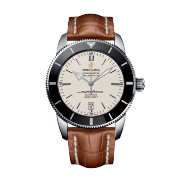Breitling Superocean Heritage II 46 Stainless Steel / Black / Silver / Croco / Folding