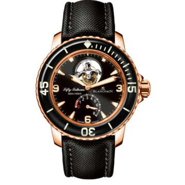 Blancpain Fifty Fathoms Tourbillon 8 Jours Red Gold / Black / Black Canvas
