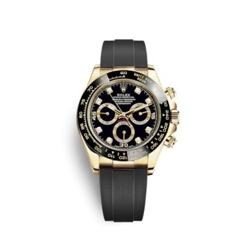 Rolex Cosmograph Daytona Yellow Gold / Cerachrom / Black - Diamond / Oysterflex