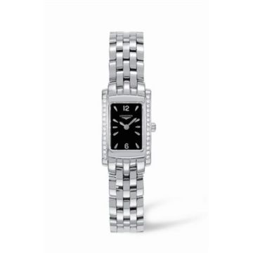Longines DolceVita 16 Quartz Stainless Steel Diamond Black