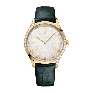 Omega De Ville Trésor 39 Moonshine Gold / Silver Silk / Alligator