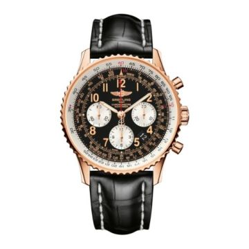 Breitling Navitimer 01 43 Red Gold / Black Arabic / Croco / Pin